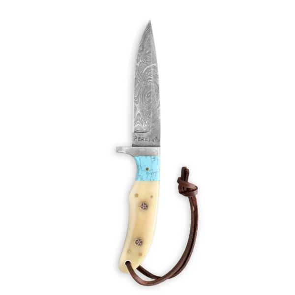 Fixed Blade Hunting Knife - Damascus Steel Full Tang