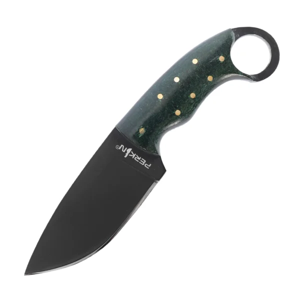 Perkin Hunting Knife With with Leather Sheath Full Tang Fixed Blade Knife Bushcraft Knife with Sheath - CMH355