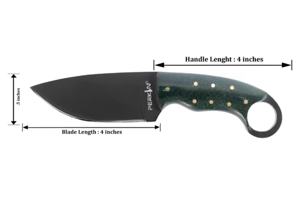 Perkin Hunting Knife With with Leather Sheath Full Tang Fixed Blade Knife Bushcraft Knife with Sheath - CMH355 - Image 3