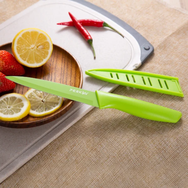 Utility Knife Kitchen Knife Cooking Knife Stainless Steel Sheath Knife Ergonomic Handle - Image 3