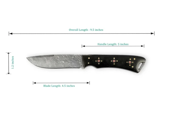 Razor Sharp Steel Blade Hunting Knife - 9.5 inches - Image 2