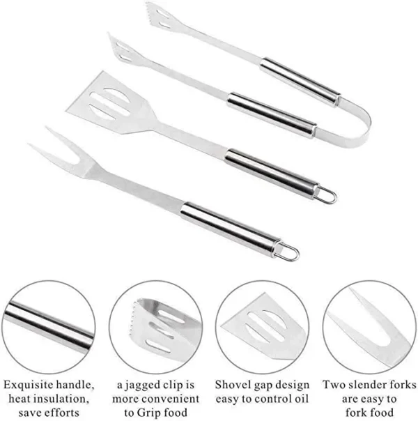 Perkin BBQ Utensil Set with Case - Image 3