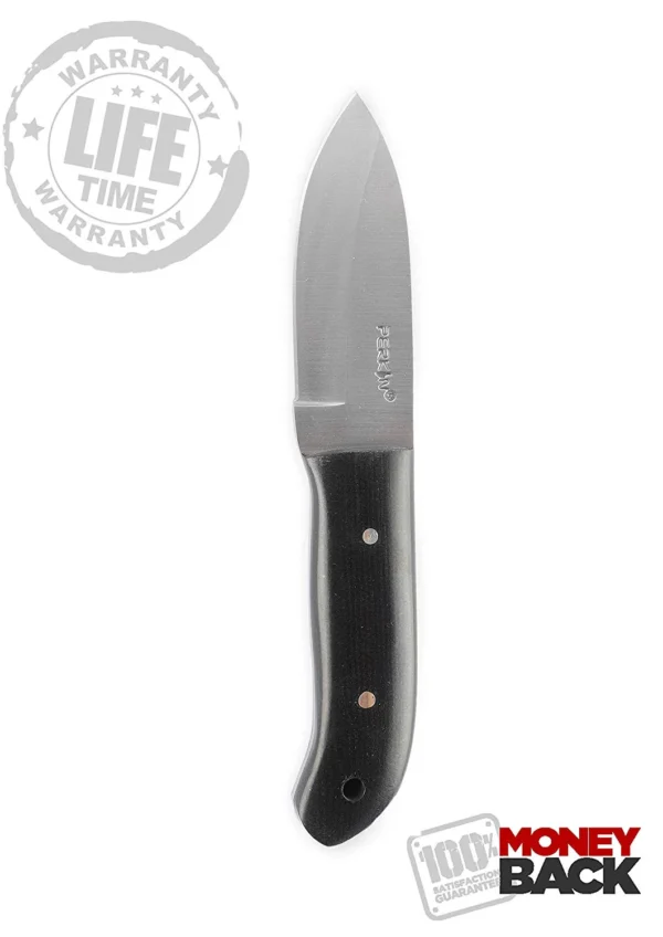 Perkin PN101 Fixed Blade Hunting Knife with Leather Sheath - Image 2