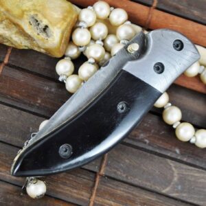 Handmade Damascus Folding Knife - Pocket Knife with Liner Lock
