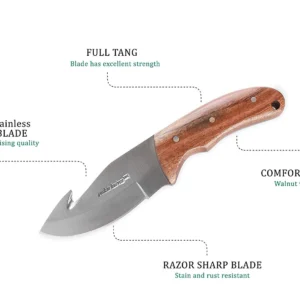 Perkin Knives GT703 Hunting Knife with Gut Hook