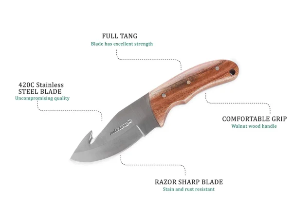 Perkin Knives GT703 Hunting Knife with Gut Hook