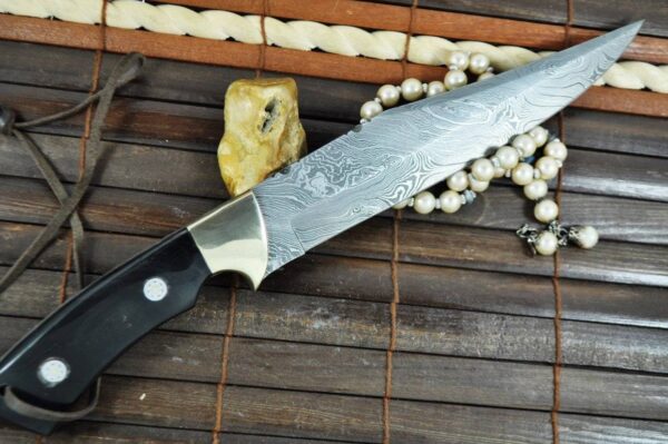 Damascus steel Hunting knife bowie knife with Sheath - Image 4
