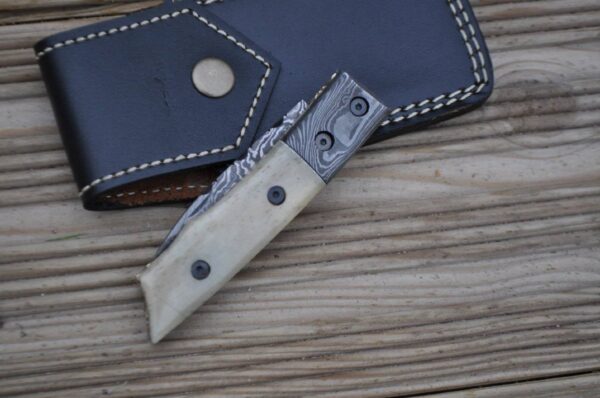 Damascus Steel Folding Knife - Legal to Carry - Image 2