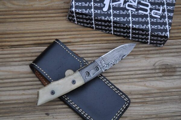 Damascus Steel Folding Knife - Legal to Carry - Image 3