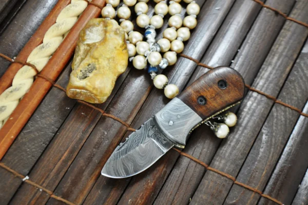 Outstanding Value - Handmade Small Damascus Pocket Knife - Legal to carry