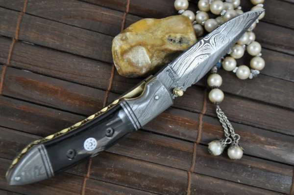Perkin Knives - Handmade Damascus Pocket Knife - Hunting Knife Foldable … - Image 6