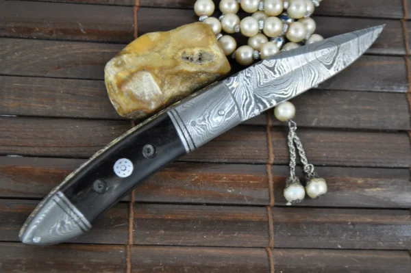 Perkin Knives - Handmade Damascus Pocket Knife - Hunting Knife Foldable … - Image 7