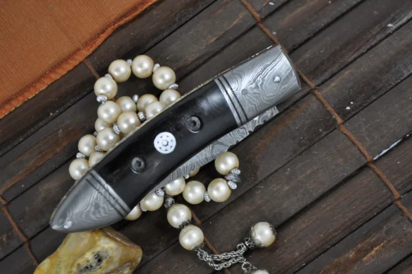 Perkin Knives - Handmade Damascus Pocket Knife - Hunting Knife Foldable … - Image 11