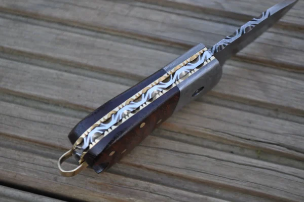 Handcrafted Damascus Pocket Knife - Legal to Carry - Image 6