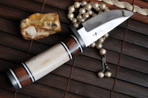 Handmade fixed blade hunting knife with sheath - Image 3