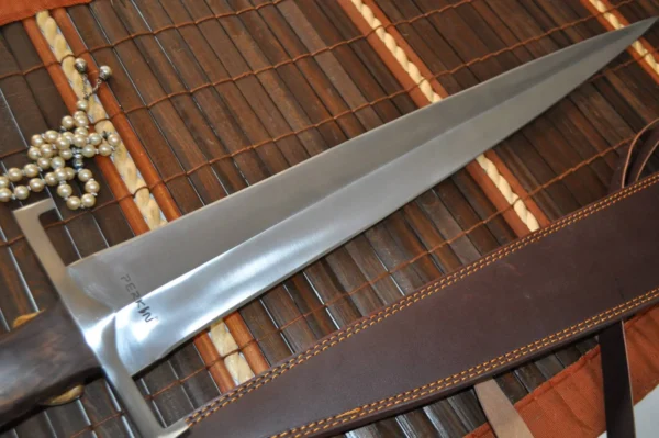 Long Handmade Hunting Knife with Leather Sheath 34 inches - Image 7