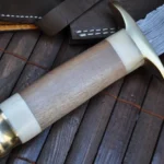 Bowie knife with sheath damascus steel handmade knife - Image 5