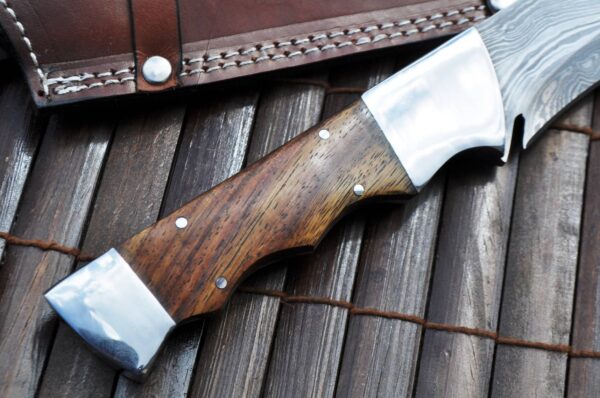 Handmade damascus steel hunting knife with Sheath - Image 2