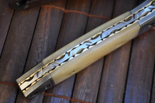 Hunting knife folding damascus steel folding knife with lock - Image 5