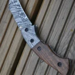 Handmade Damascus Pocket Knife - Beautiful Folding Knife - Image 3