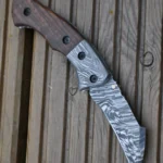 Handmade Damascus Pocket Knife - Beautiful Folding Knife - Image 4