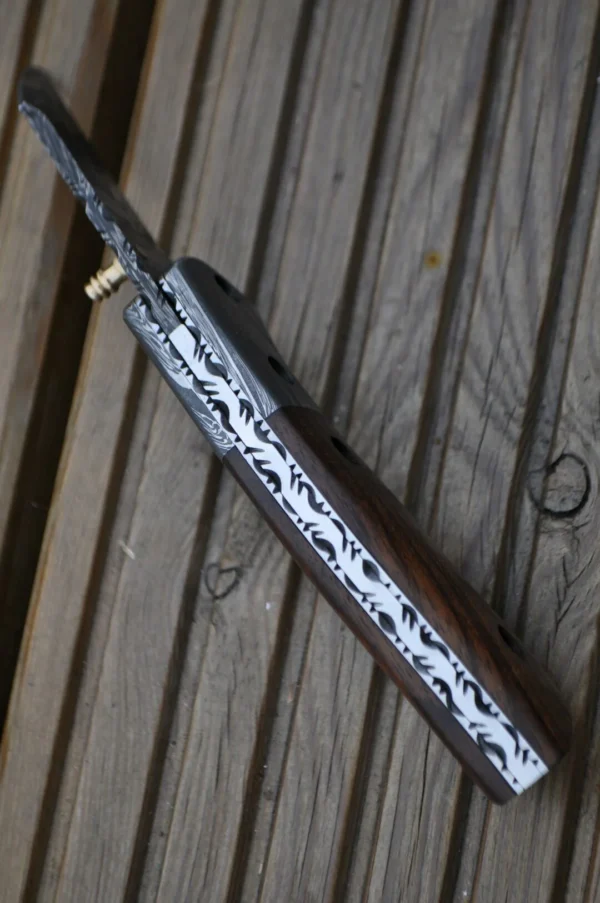 Handmade Damascus Pocket Knife - Beautiful Folding Knife - Image 5
