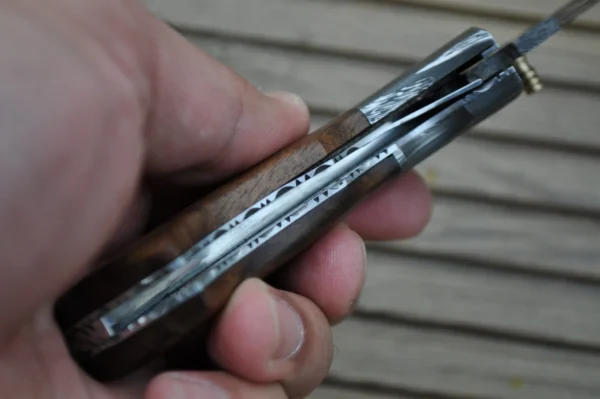 Handmade Damascus Pocket Knife - Beautiful Folding Knife - Image 6