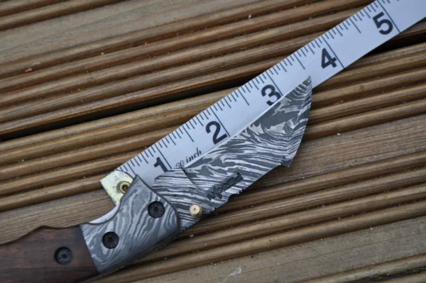 Handmade Damascus Pocket Knife - Beautiful Folding Knife - Image 9