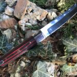 Fixed Blade D2 Steel Hunting Knife With Sheath - Tanto Blade and Micarta Handle - Image 4