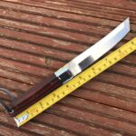Fixed Blade D2 Steel Hunting Knife With Sheath - Tanto Blade and Micarta Handle - Image 7