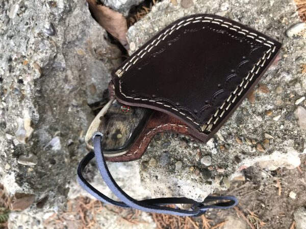 Small Bushcraft Cleaver Knife with Sheep's horn handle - Image 5