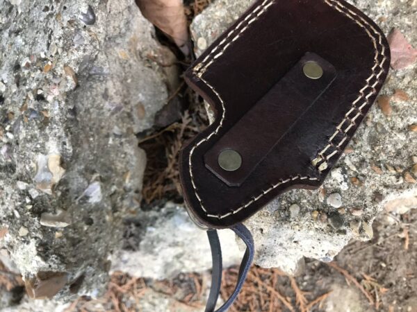 Small Bushcraft Cleaver Knife with Sheep's horn handle - Image 6