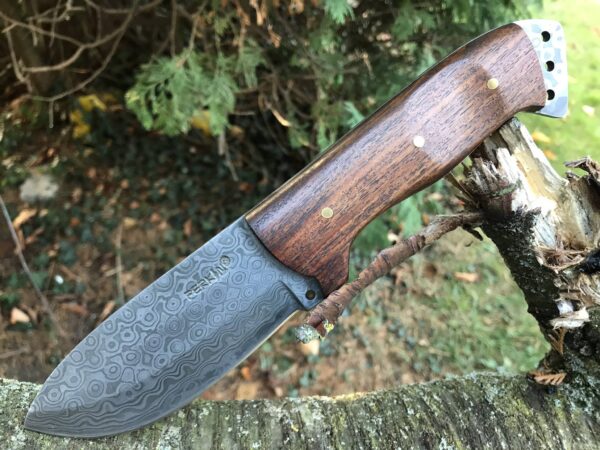 Handmade damascus steel hunting knife fixed blade survival knife with sheath - Image 2