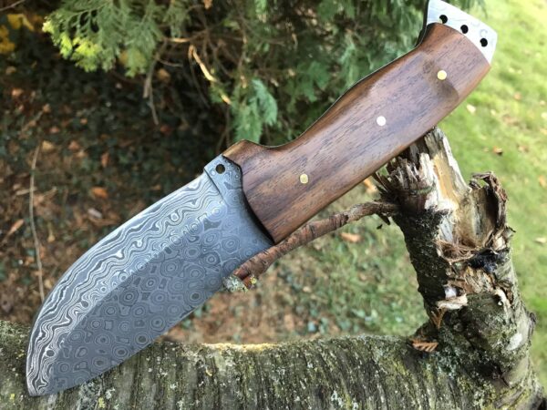 Handmade damascus steel hunting knife fixed blade survival knife with sheath - Image 3