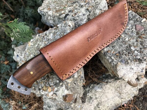 Handmade damascus steel hunting knife fixed blade survival knife with sheath - Image 6