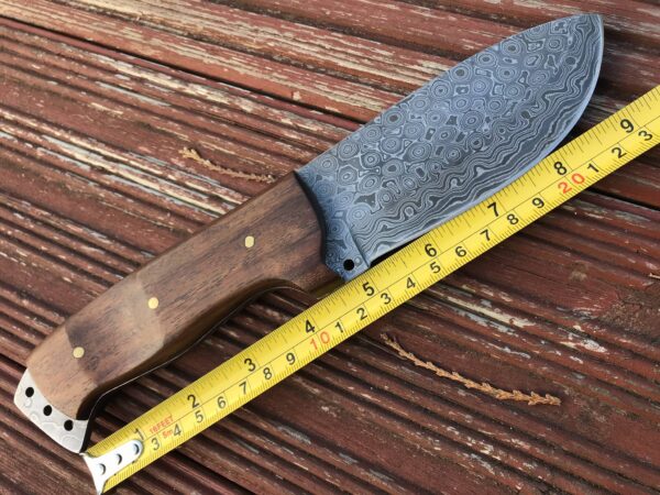 Handmade damascus steel hunting knife fixed blade survival knife with sheath - Image 8