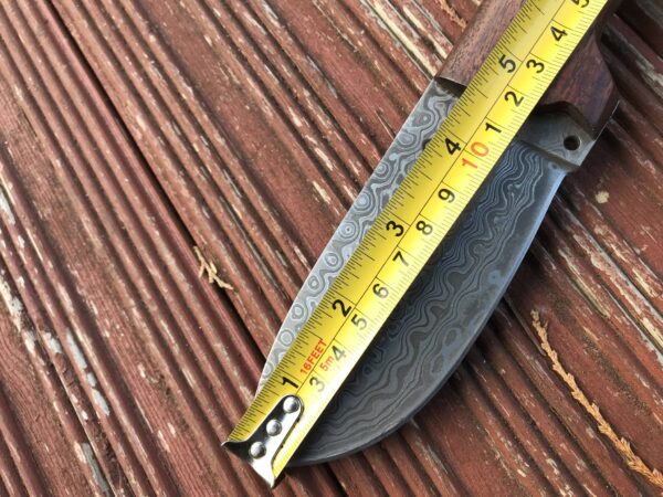Handmade damascus steel hunting knife fixed blade survival knife with sheath - Image 9