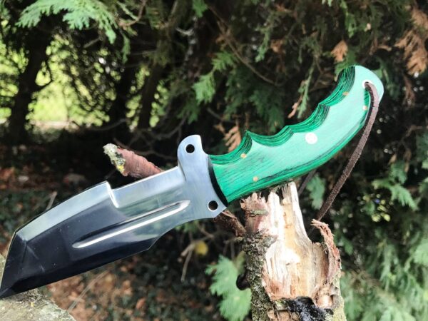 Full Tang tracker Knife with D2 Steel blade and Micarta Handle - Image 2