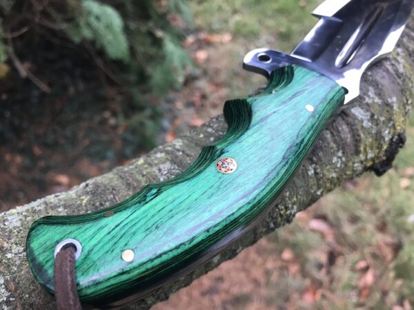 Full Tang tracker Knife with D2 Steel blade and Micarta Handle - Image 5