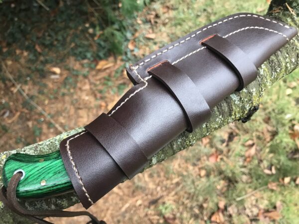 Full Tang tracker Knife with D2 Steel blade and Micarta Handle - Image 7