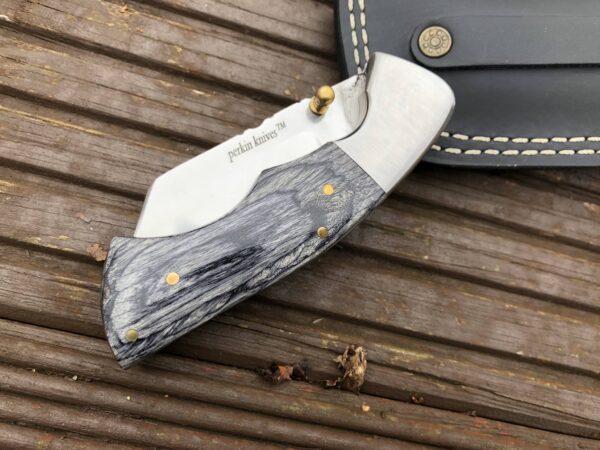 Folding Pocket Knife With Pakka Wood Handle - Image 7