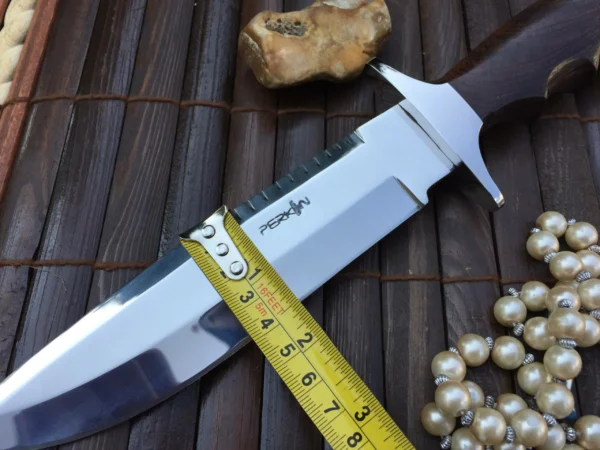 Fixed Blade Hunting Knife With Leather Sheath - Image 7