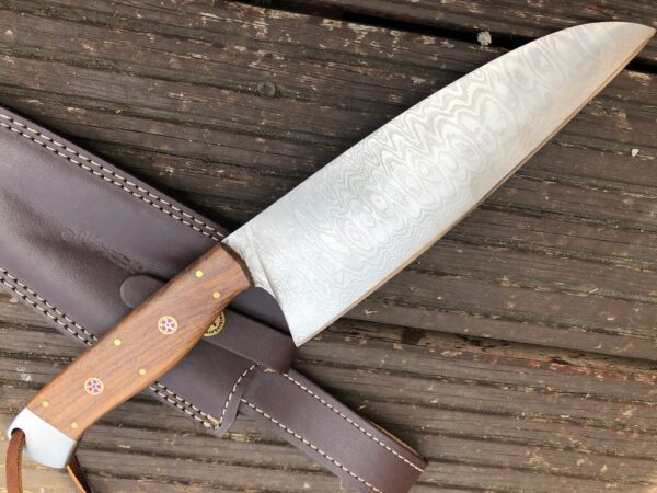 13 Inches Damascus Steel Chef Knife - Full Tang Damascus Knife - Image 6