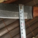 Handmade Damascus Hunting Knife with Leather Sheath - Image 8
