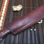 Handmade Damascus Hunting Knife with Leather Sheath - Image 9