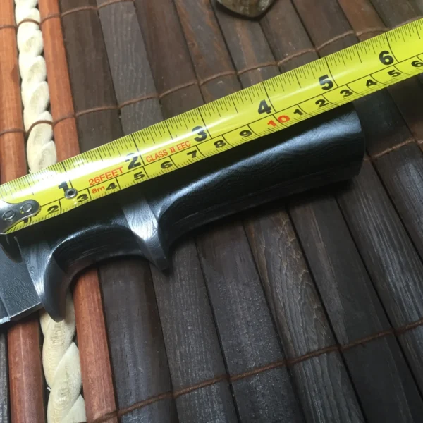 Handmade damascus steel hunting knife with leather sheath - Bowie knife - Image 6