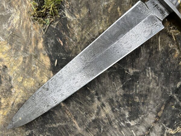 Handmade Hunting Knife Damascus Steel Folded Carbon Steel One Kind Of Handmade Knife Double Edge Dagger Knife - Image 3