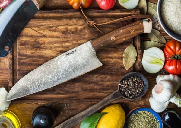 13 Inches Damascus Steel Chef Knife - Full Tang Damascus Knife