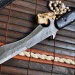 Handmade Bowie Knife - Full tang, Root & Damascus Steel - WH-HT