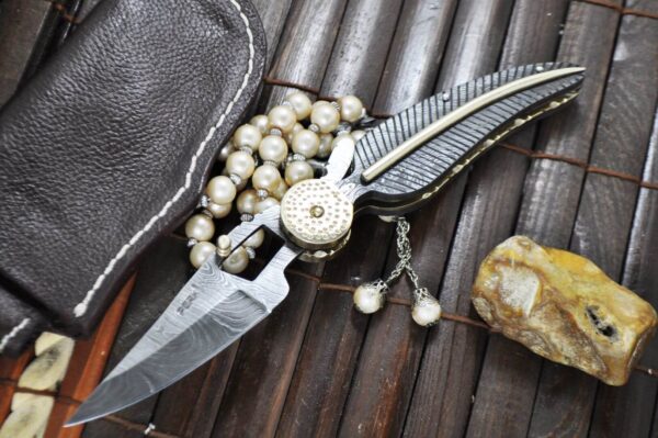 Handmade All Damascus Folding knife - Work of Art